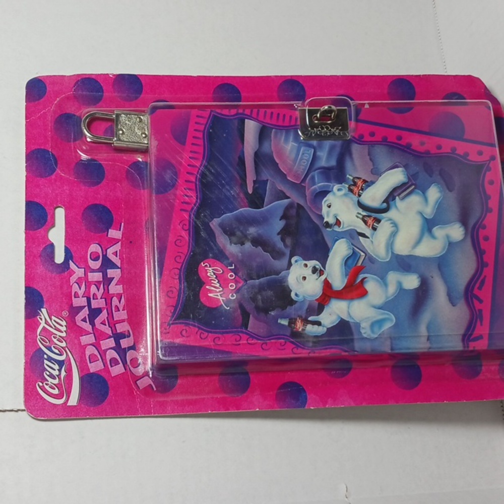 Coca Cola Diary Journal With Lock Stuart Hall NOS 1996